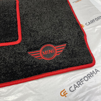 Ворсовые коврики на Mini Cooper Hatch (F55/F56) 2013 - 2024 в Омске Ворсовые коврики на Mini Cooper Hatch (F55/F56) 2013 - 2024 в Омске