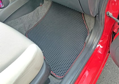 Ворсовые коврики на Honda Fit I 2001 - 2007 в Омске